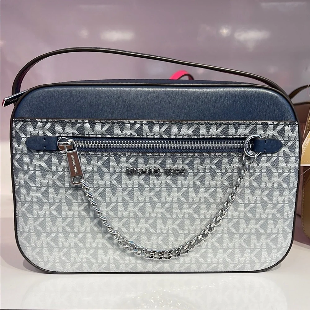 Michael Kors Jet Set Item Large Ombré EW Signature ZP Chain XBody Logo Crossbody